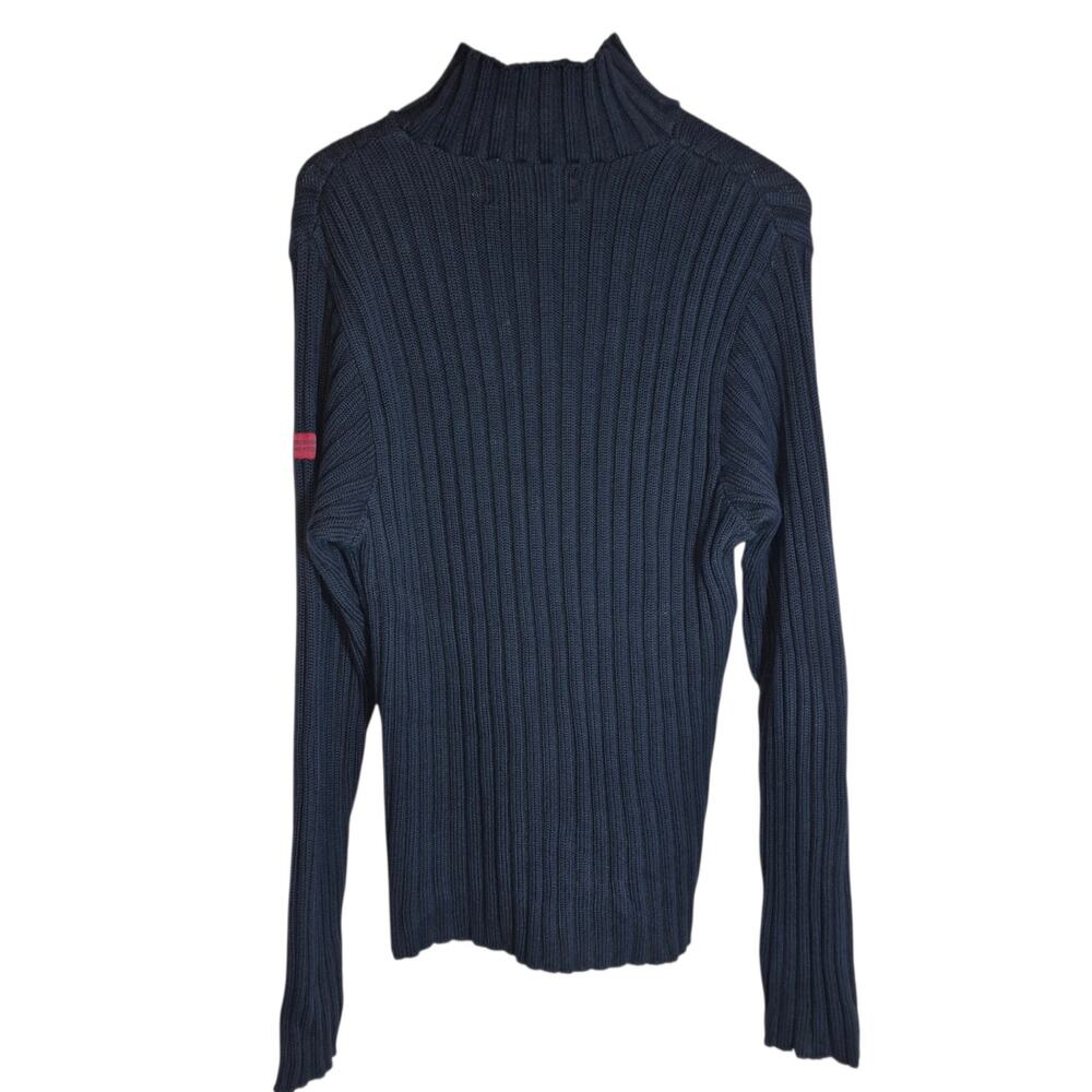 Vintage Abercrombie & Fitch Men's Athletic Fit Ribbed Knit Turtleneck Sweater XL